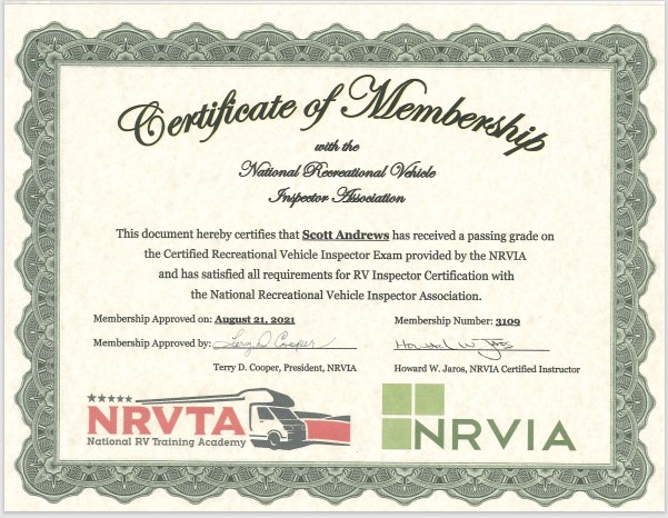 NRVTA certified