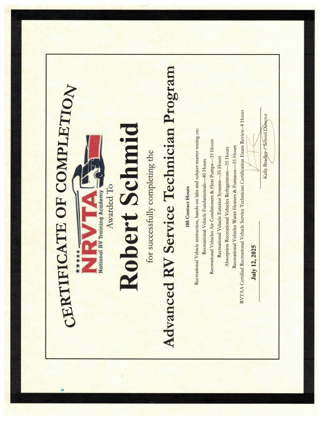 NRVTA certified