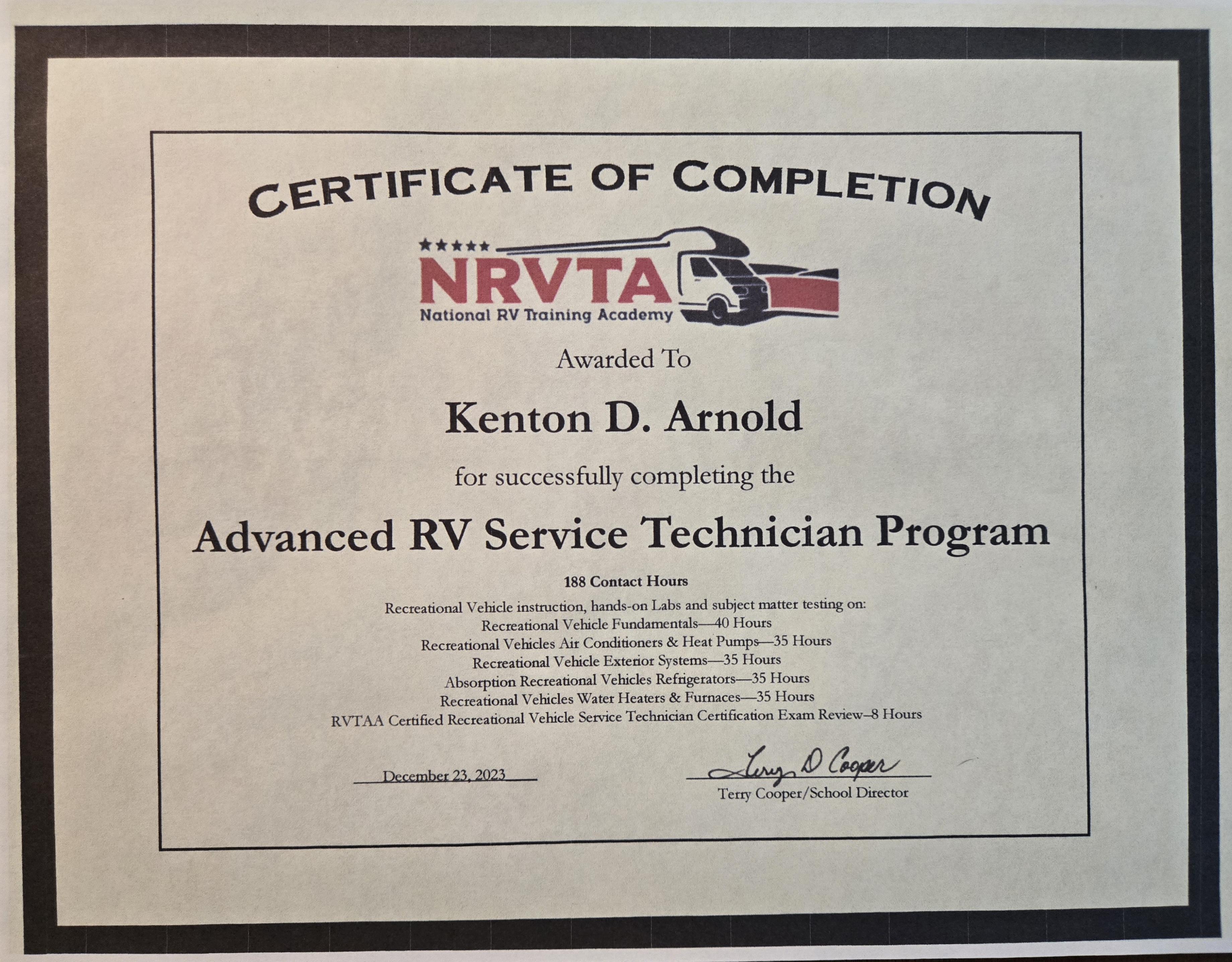 NRVTA certified
