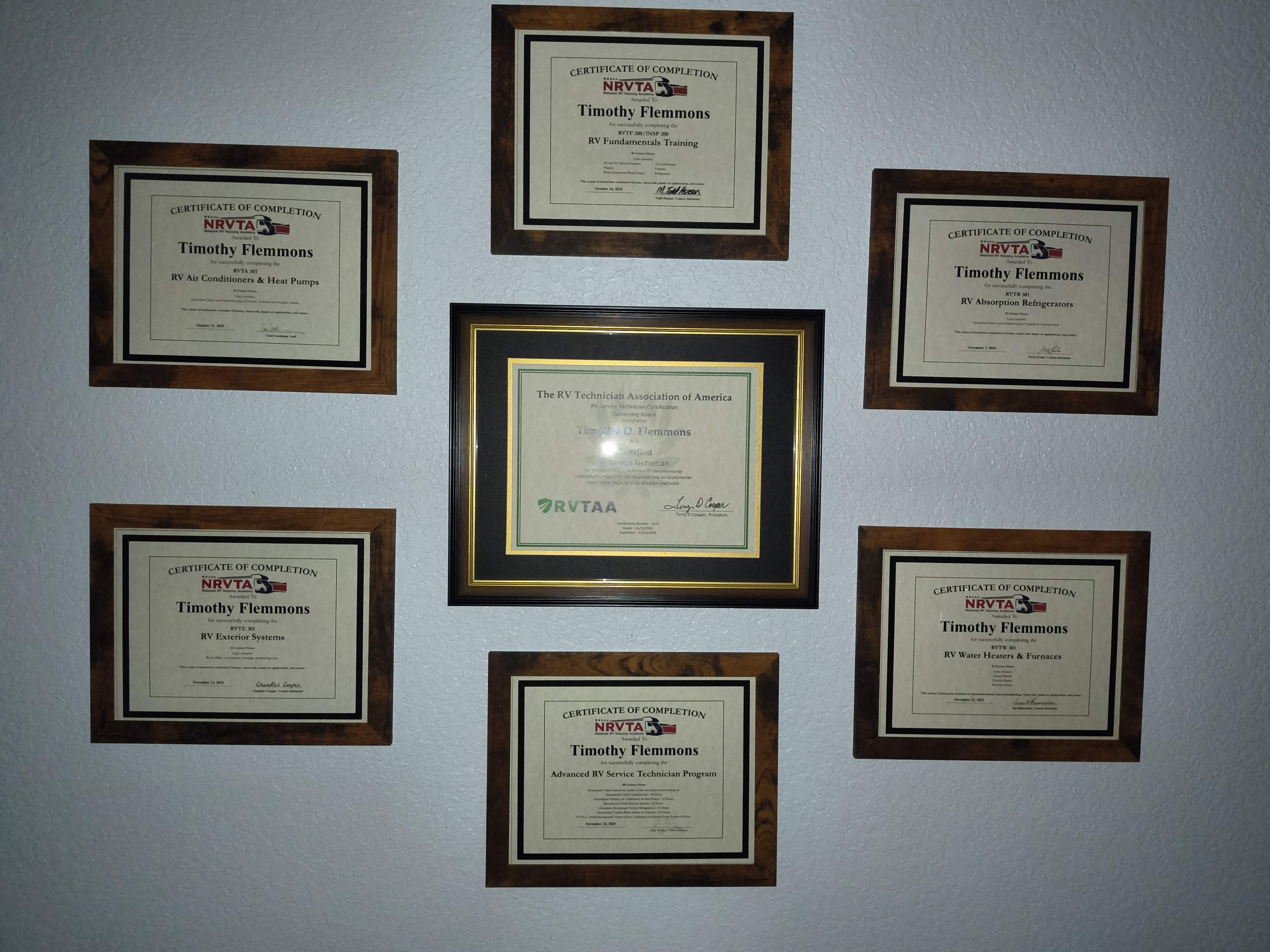 NRVTA / RVTAA certified