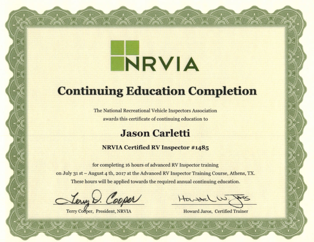 NRVIA certified