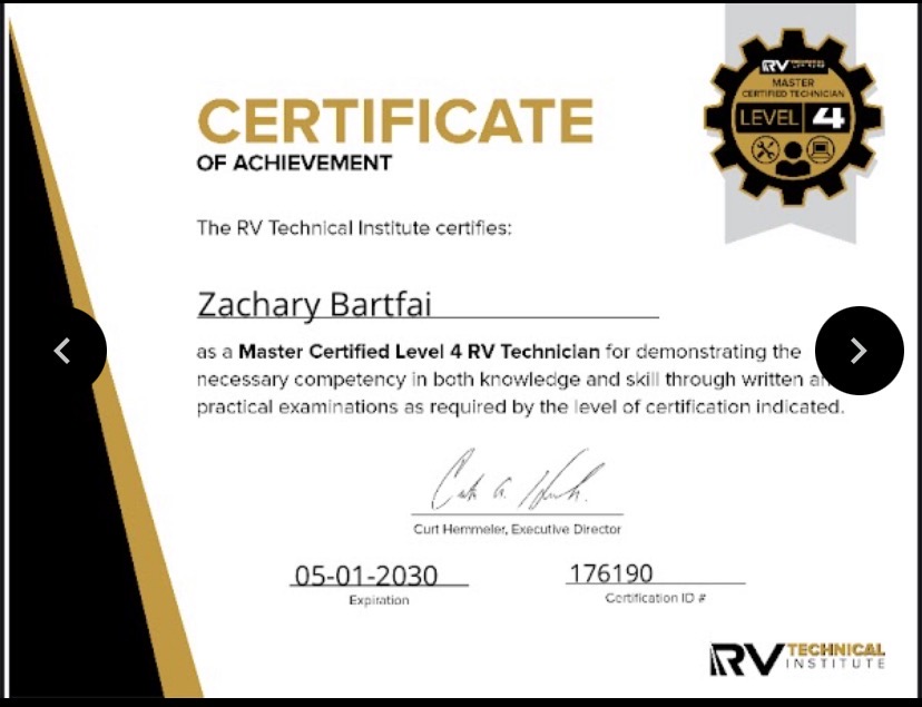RVTI master certified