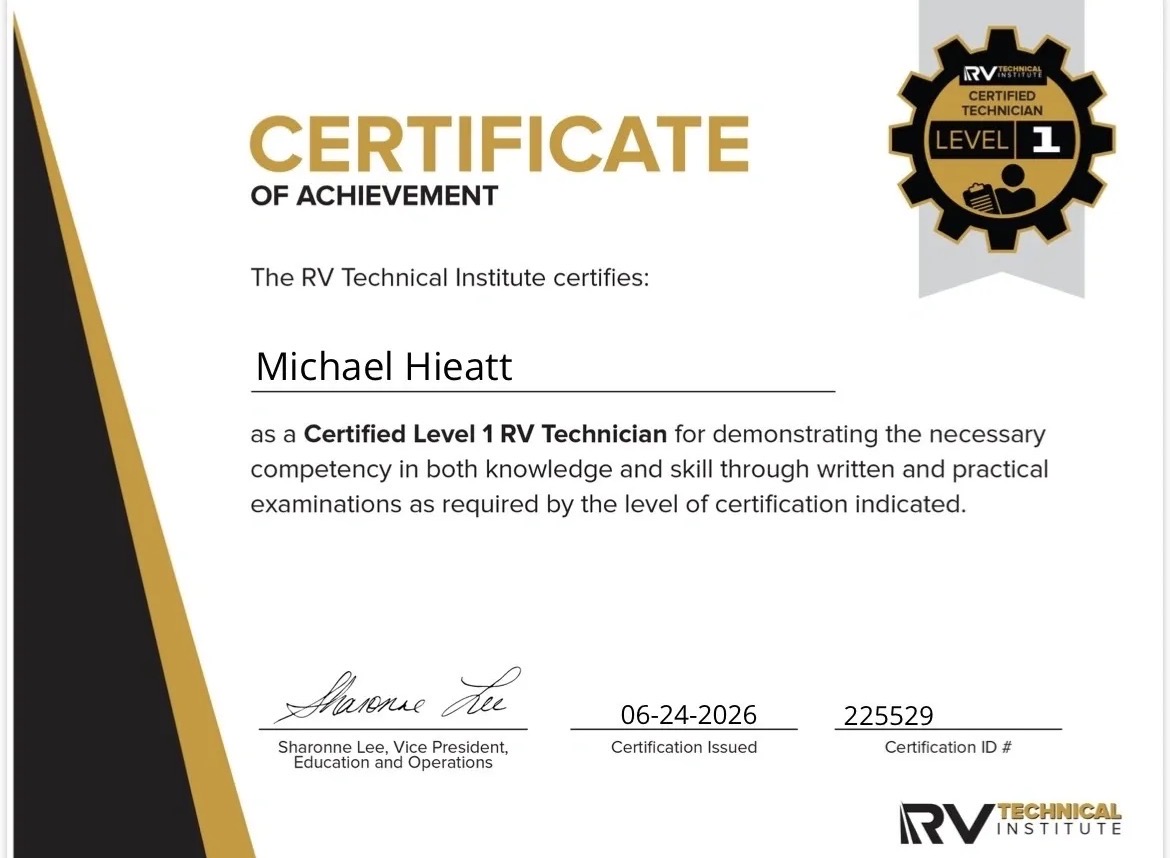 RVTI certified