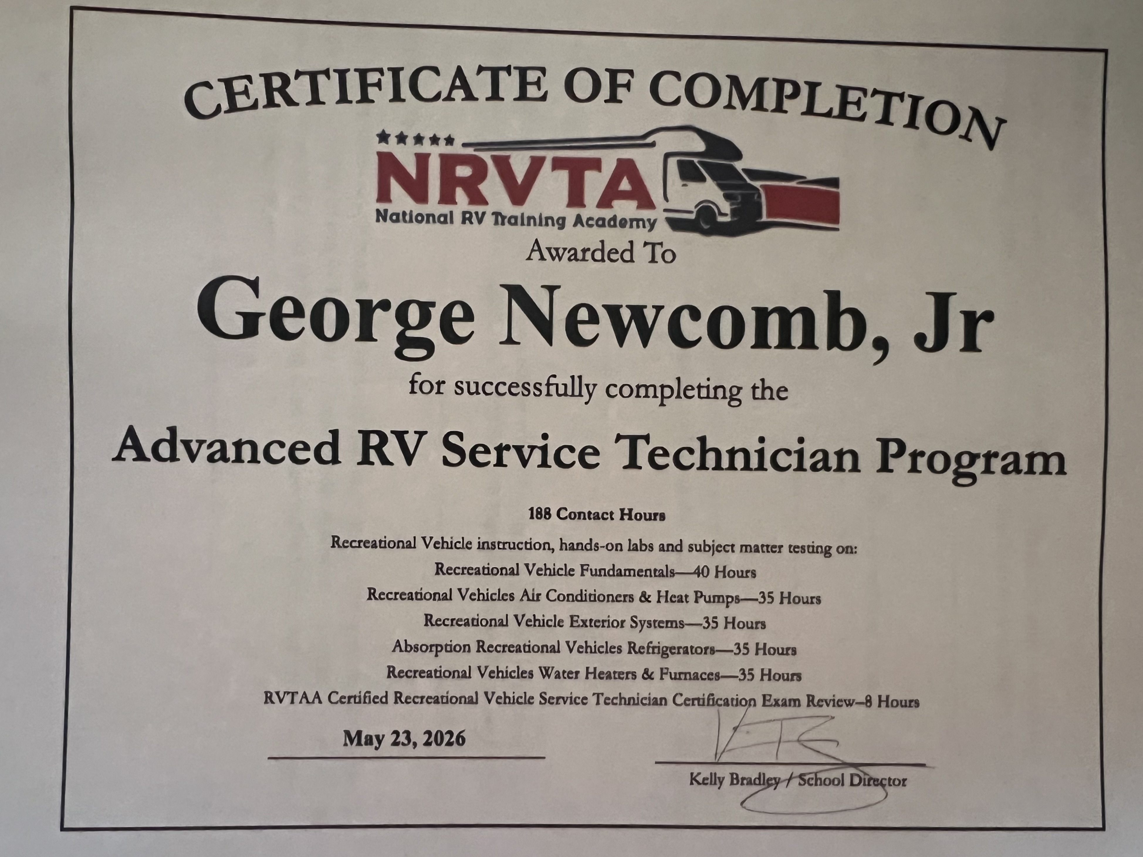 NRVTA certified