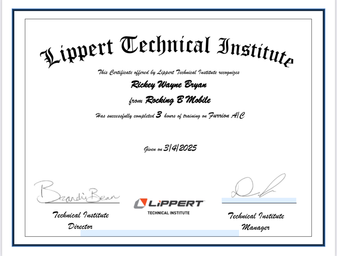 Lippert certified