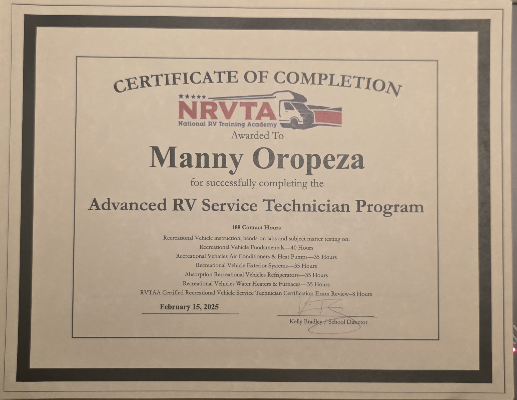 NRVTA certified