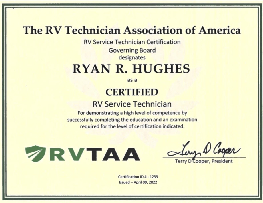 NRVTA Certified Technician